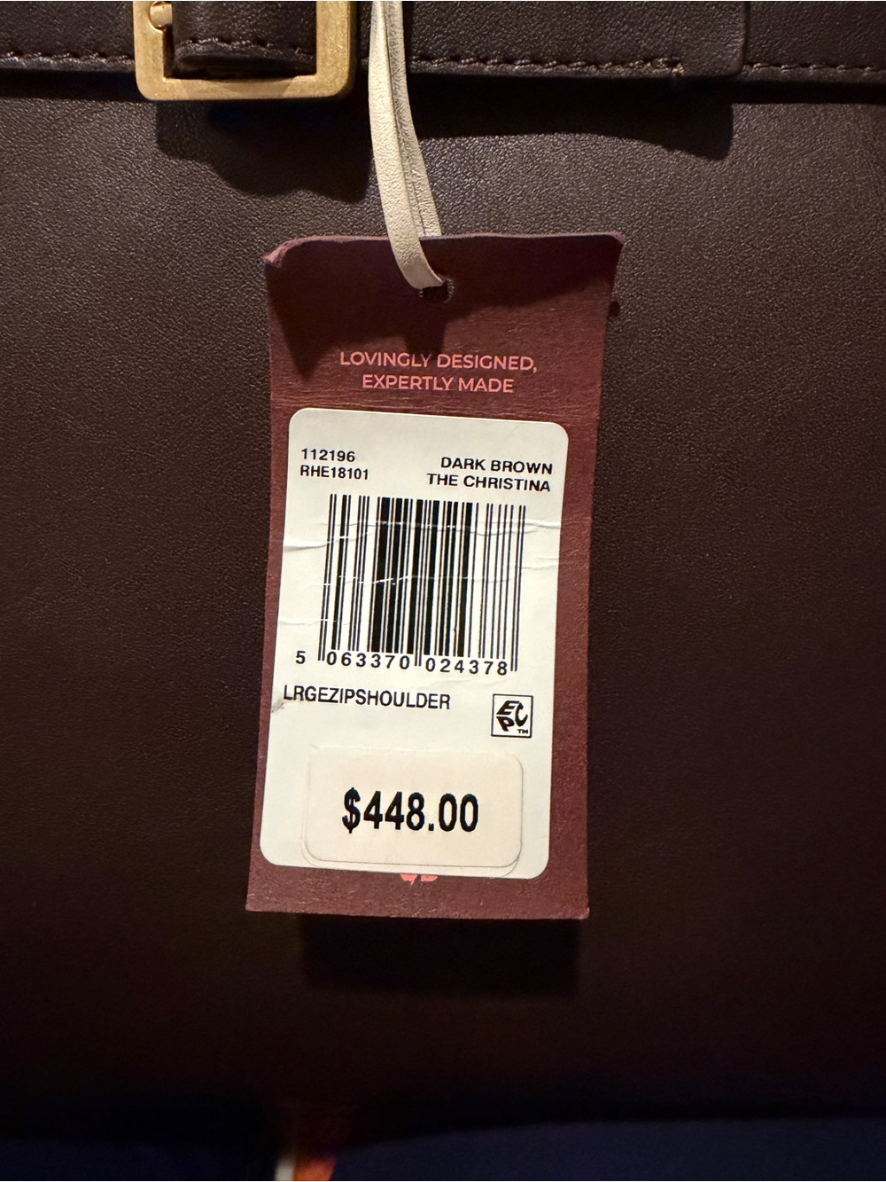 RADLEY LONDON Dark Brown Leather Tote with Slim Belt Detail - Picture 2 of 4